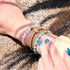 Rainbow White | Gold | Mermaid Glass Bead Bracelet